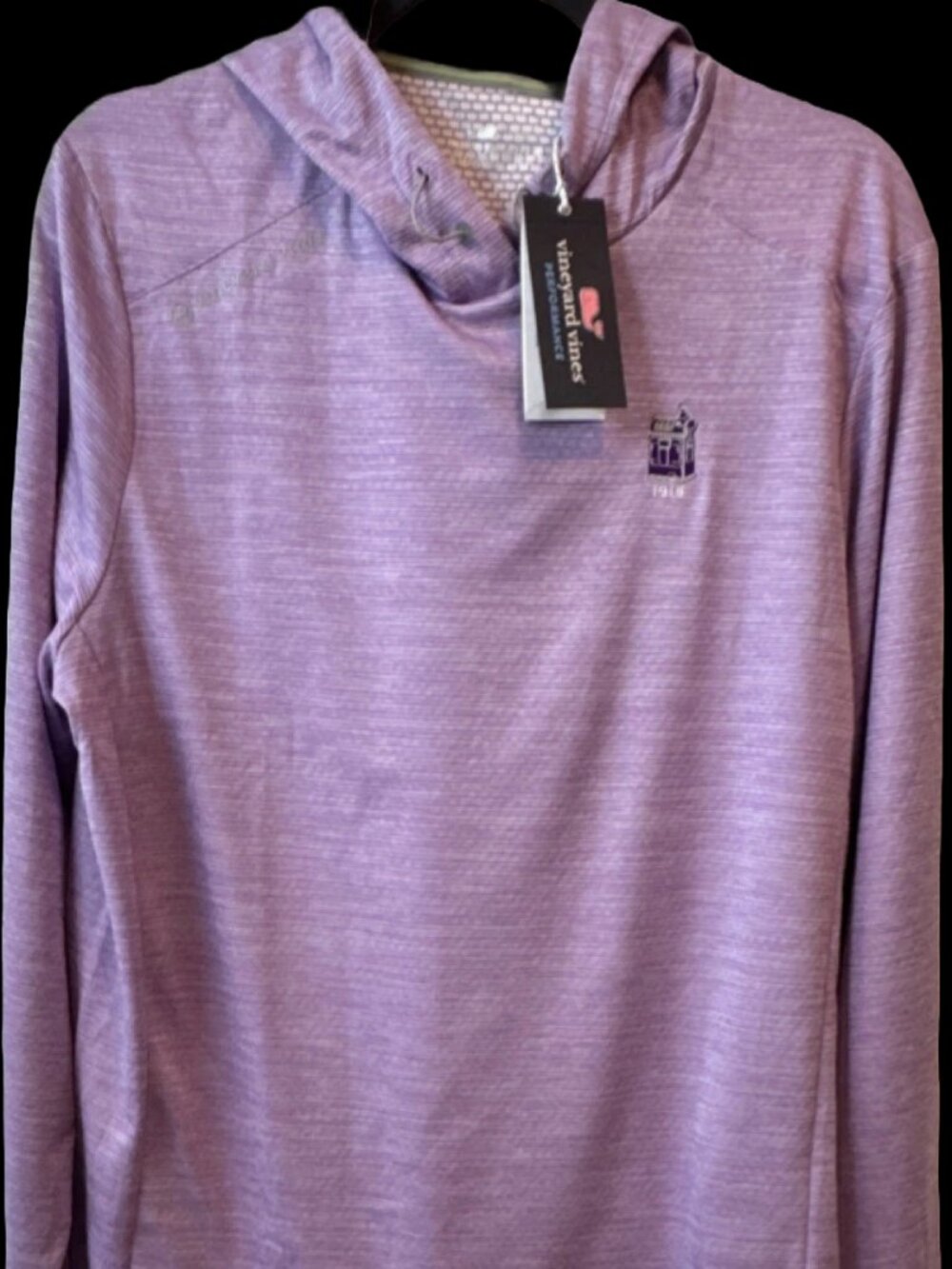 Vineyard Vines Performance Men's Golf Hoodie Pullover Solid Purple Knit L